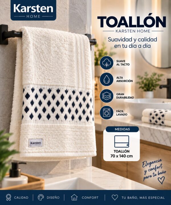 Alternative view of TOALLON KARSTEN 100% ALGODON 750grms 1.00x1.70